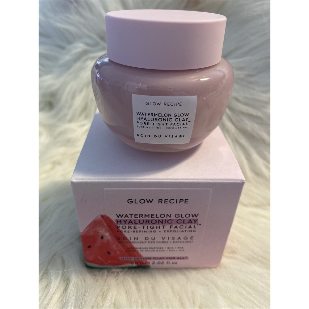 GLOW RECIPE Watermelon‎ Glow Hyaluronic Clay PORE Facial 2.02oz/60mL Full Size